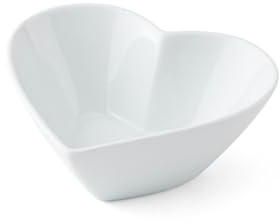 Mikasa Chalk Small Heart Porcelain Serving Bowl, 13cm, White