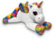 Unicorno Peluche Gigante 120 cm Giocattolo Gigante Morbido Peluche Sdraiato con Ali Arcobaleno Peluche Mordibi Gigante Disponibile in Due Varianti Di Colori Rosa O Bianco, Regalo Per Bambine o Ragazze