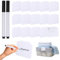 16PCS Labels for Baskets, Plastic Basket Labels On Writable Erasable with 2 Marker pens Chalkboard Label for Storage Bins Fabric Organization Box (White)