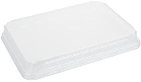 Fiesta Recyclable PET Lid for No 11 Sushi Tray, Pack 300 | Clear plastic design enables quick food identification, while the tight-fitting seal prevents leaks during transit.