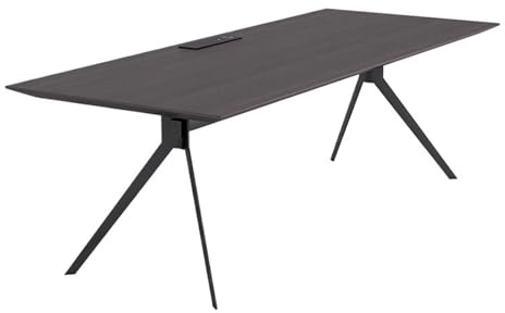 ZENGXJYCQINGJIANG Gaming Desk Modern Minimalist Style Writing Desk with Charging Station, Black Metal Frame, Solid Wood Planks, for Home Office(S)
