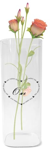 Oma Geschenk Weihnachten Blumenvase, Geschenk Oma Geburtstag, Geschenke für Oma zu Weihnachten Vase Deko, Geschenke für Oma Geburtstag, Geschenk für Oma Geburtstag von Enkel Enkelin