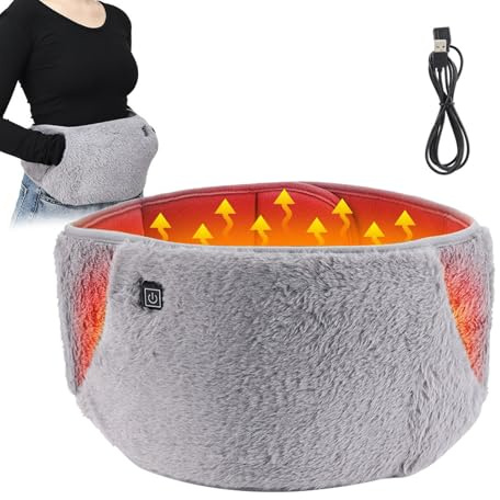 Tragbares Heizkissen, Wärmekissen Elektrisch Wärmegürtel Rücken mit 3 Stufen Elektrisches Heizkissen Kabellos mit Hand-in-Design Perioden Wärmegürtel Heating Pad Rückenwärmer für Frauen (A)