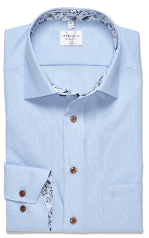 Marvelis Herren Businesshemd Langarm 720014,Einfarbig,Modern Fit,New Kent