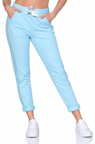 Elbsand Damen Jogginghose knöchellange Sweathose ESBrinja 70115 00 Wave Blue (7560) XXL