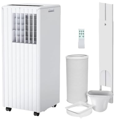 7000 BTU Portable Air Conditioner, 3-in-1 AC with Cooling, Dehumidifier 36L/Day, Fan, 2 Speeds, 24H Timer, Sleep Mode, Low Noise, Remote, Window Kit, Energy Class a, for Rooms Up to 300sq.ft/20m²