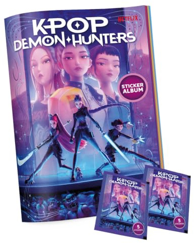 K-POP Demon Hunters Offizielles Album für Netflix Aufkleber, 32 Seiten