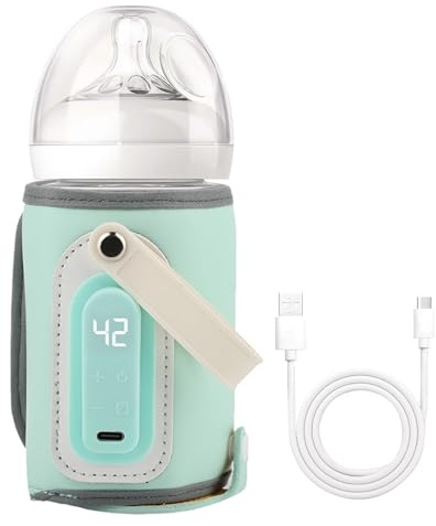 Portable Baby Bottle Warmer Bag | USB Charging LCD Display 21W Cordless Travel Milk Warmer