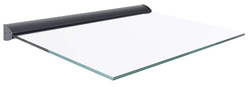 Glasvordach 140 x 90 cm VSG 8,76 mm klar Haustürüberdachung Regenschutz für Haustür zur Selbstmontage