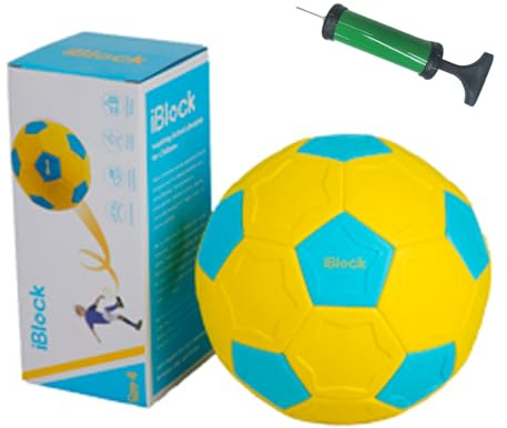 Smartwo Fußball Kinder, Kinderfussball Größe 4, Kurve-Ball für Tricks, Fussball Geschenk für Jungen Mädchen, Softe Football Kleinkinder, Ballspiele für Draußen, mit Pumpe