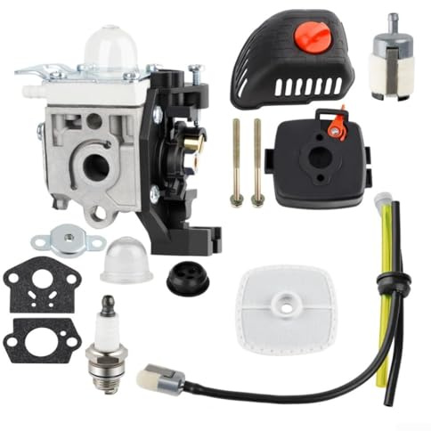 Kit carburatore e filtro aria per decespugliatori Echo 225 | Parti di ricambio compatibili con ZAMA RB-K93 e A021001690| Include tubo carburante e scintilla per giardino
