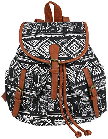 WINOMO Freizeitrucksack Canvas Casual Schulrucksack Rucksack Daypacks Camping Schultasche Backpack