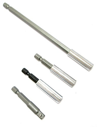 Magnetic Bit Holder Set 1 Long & 2 Short & 1/4 Socket Driver SD271 SD240 New
