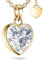 Herzkette Halskette Damen Gold (Silber 925 vergoldet) Kette mit Zirkonia Herz Anhänger Ich liebe Dich (45-50cm) Goldkette Schmuckgeschenk für Frauen Sie Ehefrau zum Hochzeitstag Geburtstag Jubiläum