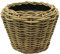 Van der Leeden Drypot® Pflanzkübel Rattan grau, D57 x H43 cm