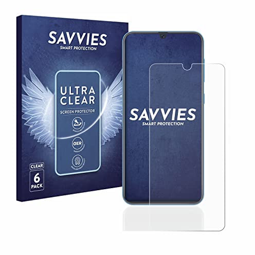 Savvies 6 Stück Schutzfolie für Samsung Galaxy A40 Displayschutz-Folie Ultra-Transparent