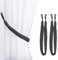 Lewondr Curtain Rope Buckle, 2 Stück Baumwolle Strick Knoten Geflochtene Window Curtain Raffhalter Dekorative Vorhänge Holdback für Wohnzimmer, Schlafzimmer, Cafe - Dunkel Grau