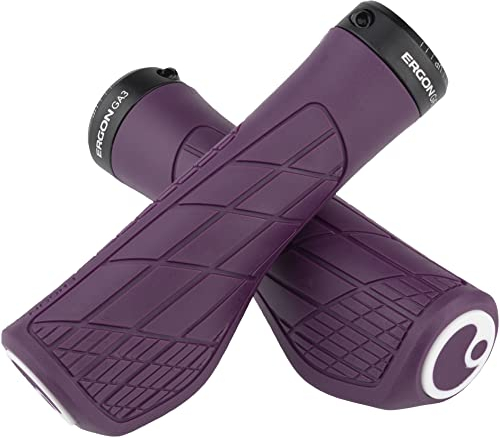 Ergon – GA3 Fahrradgriff | Ergonomisch mit Mini-Wing | MTB, All Mountain, Trail | Regular | Small | Purple Reign