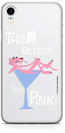 ERT GROUP Original und offiziell Lizenziertes Różowa Pantera Pink Panther Handyhülle für iPhone XR optimal an die Form des Smartphones angepasst, Schutzhülle aus Silikon, teilweise transparent