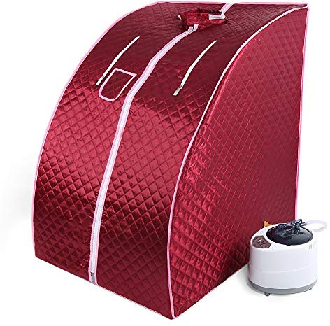 YJIIJY - Sauna de infrarrojos portátil de 1000 W, sauna plegable de infrarrojos móvil, sauna infrarroja plegable, cabina de calor terapéutica Spa, tienda para sauna de vapor 2L para salón