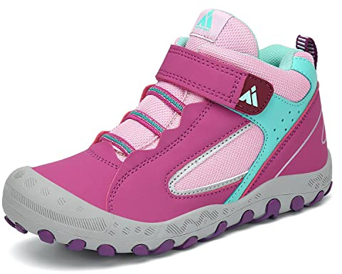 Mishansha Bambini Moda Calzature da Escursionismo Scarpe da Trekking Outdoor per Ragazzi e Ragazze Traffico Viola Gr.25