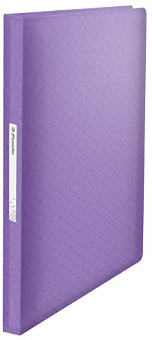 Esselte - Porte-vues A4 avec 80 Pochettes, Capacité 160 Feuilles, Rangement & Présentation de Documents, Maison / Bureau, Motif Texturé, Gamme Colour'Breeze, Lavande, 628446