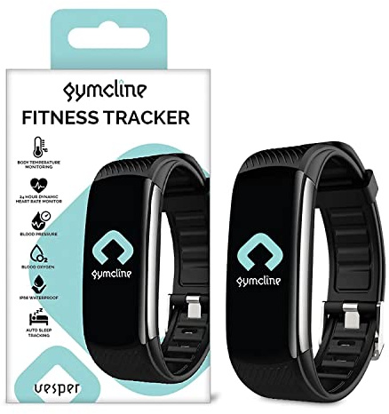 Gymcline Vesper Fitness Smart Watch, Black - Premium Daily Activity Tracker & Health Monitor for Everyday Wellness, Exercise & Sleep Tracking