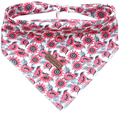 Lionheart glory Hundehalstuch, waschbar, weich, quadratisch, verstellbar, für mittelgroße und große Hunde, Rosa, 1 Stück