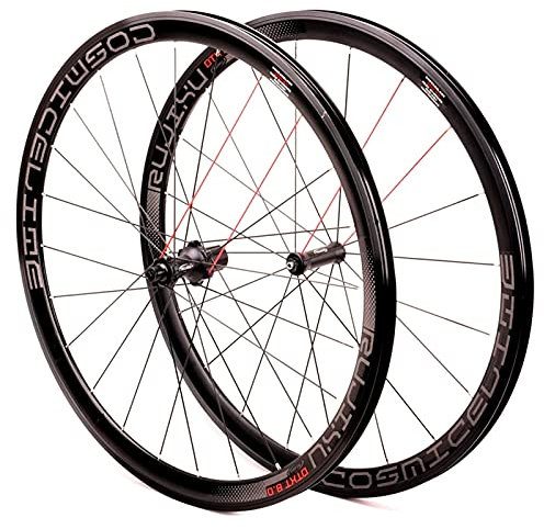 RUJIXU 700c Rennrad Laufradsatz Felge/V-Bremse Drahtreifen 38mm Leicht Schnelle Veröffentlichung 7 8 9 10 11-Fach Kassette Fahrradräder 1960g (Color : A, Size : 700C)