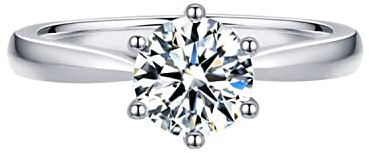 SNORSO Damenring aus Sterling-Silber 925 mit kubischem Zirkonia, verstellbarer offener Ring, Verlobungsring/Ehering, Geburtstag/Hochzeit, Versprechen, Damenschmuck