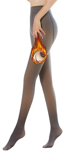 Yeria Collant Termici Donna Invernali - Calze Termiche Effetto Velato,Leggings Foderati in Pile per Moda e Calore,Collant Felpati Elasticizzati e Confortevoli