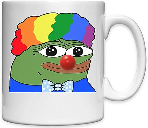 Funny Pepe The Frog Clown World Meme Weiße Keramiktasse Weiß One Size