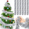 Ghirlanda di Natale Tinsel, 6PCS Ghirlande Metalliche Scintillanti, 12m Ghirlanda Natalizia, Ghirlanda Orpelli Natalizia, Festoni Natalizi per La Decorazione di Interni Ed Esterni di Feste (Argento)
