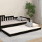 KTHLBRH Bed Frame Jugendbett Stauraumbett Massivholzbett Schwarz 100x200 cm Kiefer