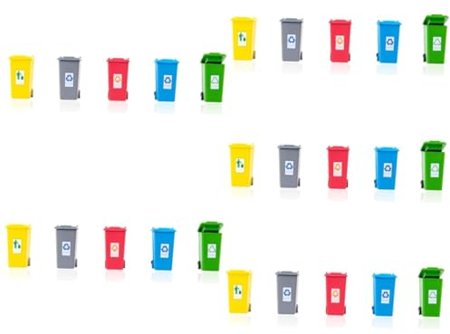 TOPPERFUN 25piezas Basura Modelo para Decoración De Escenas De Maquetas Accesorios para Paisajes Miniatura y Diseño De Mesas De Arena