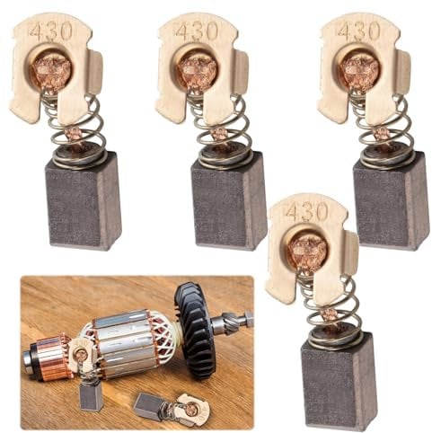 4PCS CB430 Carbon Brushes for Makita Angle Grinder Motor Carbon Brush Set Compatible for 18V LXT BHR200, BGA450, BGA452, DGA452 Replacement Durable Brushes Coals