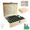 xixibuy Nagellack-organisator, Aufbewahrungsbox für ätherische öle aus holz, Nagellackständer, ätherisches öl organisator anzeige, Fasst 68 Flaschen mit Ölöffner, Aufklebern und Parfüm-Testpapier