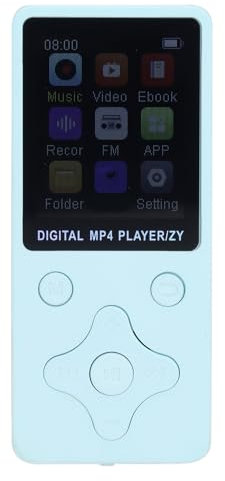 MP3 Player, MP3 Player with Bluetooth 5.0 & 64GB Memory Card, HiFi Lossless Audio Quality, Premium Audio Experience for Music Enthusiasts, Earphones Included (Blue)