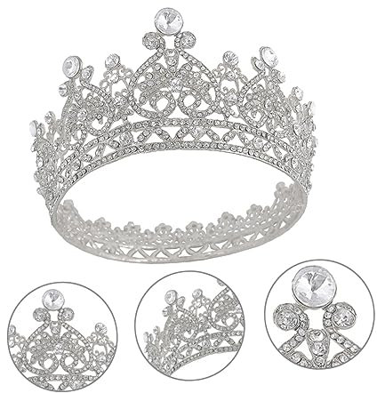 BELLIFFY 1pc Strass Krone Haar Stück Elegante Hochzeit Kopfschmuck für Bräute Brautjungfern