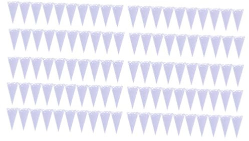 ORFOFE Spitztüten Papier 100 Stk Blumenverpackungspapier Blütenkegel Aus Papier Blütenkegel Geschenkpapier Konfetti Werfen Zapfen Aus Rosenblättern Blumenhalter Konfetti Kegelhalter Weiß