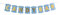 Wimpelkette 2,5m,CANDY BAR Banner,Hängende Wimpelbanner mit 8 Stück Flaggen,Candybar Girlande,Banner für Indoor Outdoor Aktivität,Geburtstag,Hochzeit,Party,Festival Dekoration,Fotorequisite,Blau