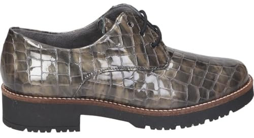PITILLOS Zapatos Oxford de Piel Charol Marrón Mujer, con Cordones, Elegantes, Cómodos y Ligeros, (Marrón, Sistema Tallas Calzado EU, Adulto, Mujer, Números, Mediano, 41)