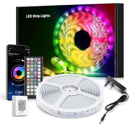 Nexillumi 30M LED Strip Light, Music Sync Color Changing RGB LED Lights with 44 Key Remote and App Control for Bedroom Party Decoration