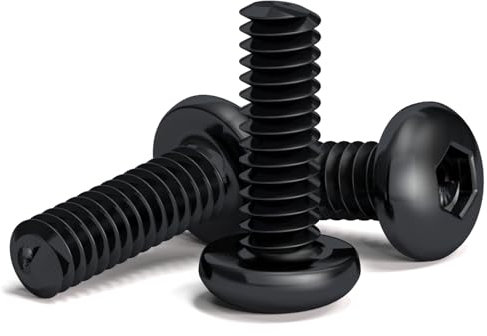 200 viti nere M2 x 6 mm con testa rotonda esagonale per chiave a brugola. Lega di acciaio classe 12.9. Lunghezza: 6 mm. Testa a bottone ISO 7380. Acciaio temprato al carbonio ad alta durezza