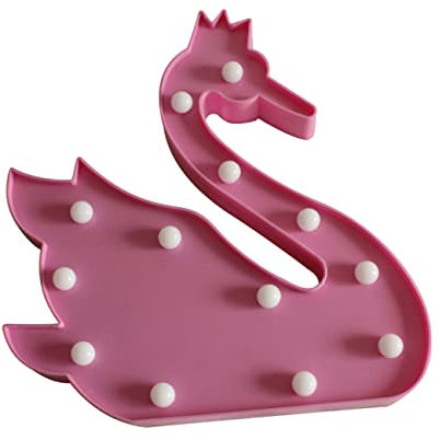 Housoutil Dekorative Lampen für Wohnzimmer Schwan Nachtlicht Nachttischlampe Warmweiß Batterie