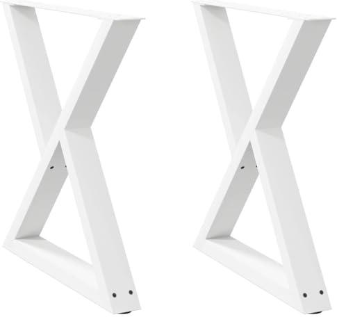 vidaXL Patas para Mesa de Comedor (2 Unidades), Color Blanco, 70 x (72-73,