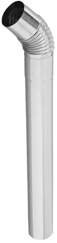 Cabilock Rauchrohr 60 mm Edelstahlrohr Mit Geradem Rohr Und 45° Winkelrohr | Edelstahl, Gerades Rohr, 45°-Bogenrohr, Einfache Installation, Einfache Wartung
