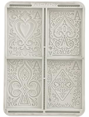 Stamperia - Silicon Mould A5 for Scrapbooking, Bullet Journals and More, Non-Stick Surface, Suitable for Air-Dry Clay, Resin and More, Perfect for Crafts and Gifting (Master of Magic, Cards)