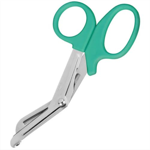 Tuff Cut Scissors Tough Shears First Aid Nurse Paramedic Emergency EMT for Nurses, Doctors, Firefighters, Paramedics (Teal, Small 5.5'')