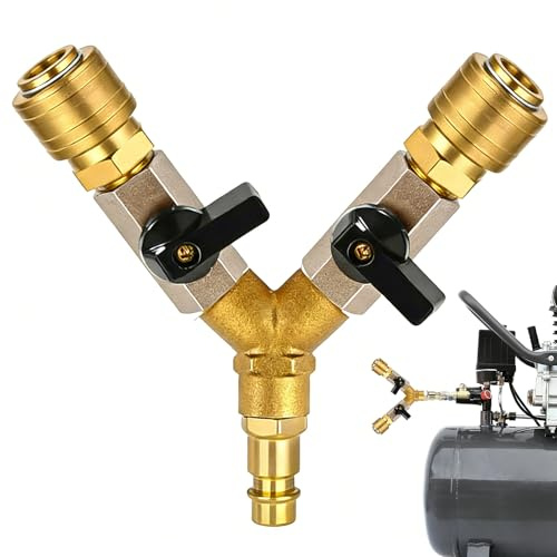 Professionelles Soft-Druckluftverteilerset, 1/4-Zoll-Messing-Druckluftverteiler, Kompressor-Druckluftkupplung, 1/4-Zoll-AG-Innengewinde, für Luftschläuche & Druckluftwerkzeuge
